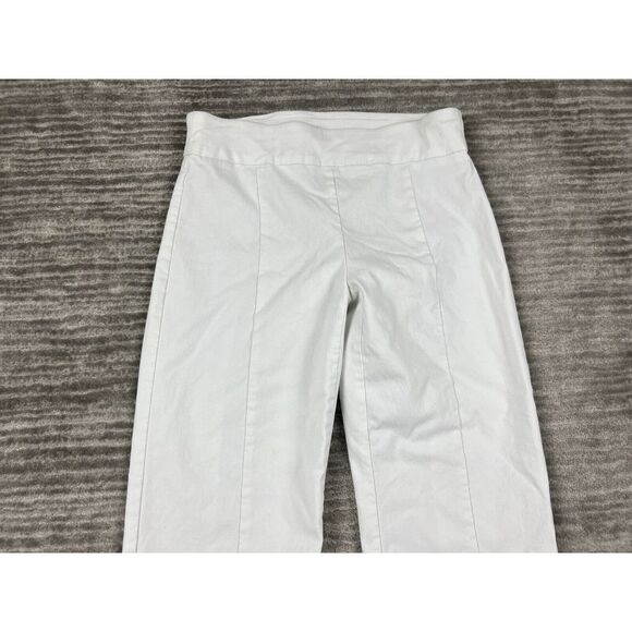 Attyre Pants Womens 4 White Pull on Embroidered Crochet‎ Cropped - Picture 2 of 13